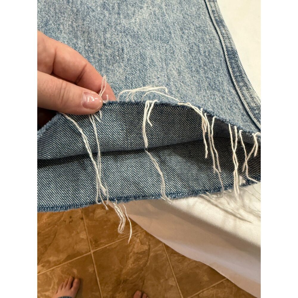 Veronica Beard Dylan High Rise Full Length Straight Jeans Pebble Stone Size 28 - Picture 11 of 14